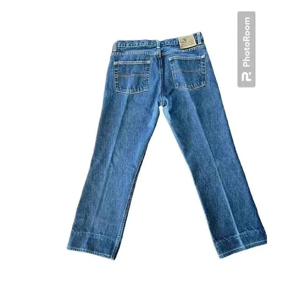 Polo Ralph Lauren womans weekender Jeans size 10X31 Dark wash straight leg - Picture 2 of 9